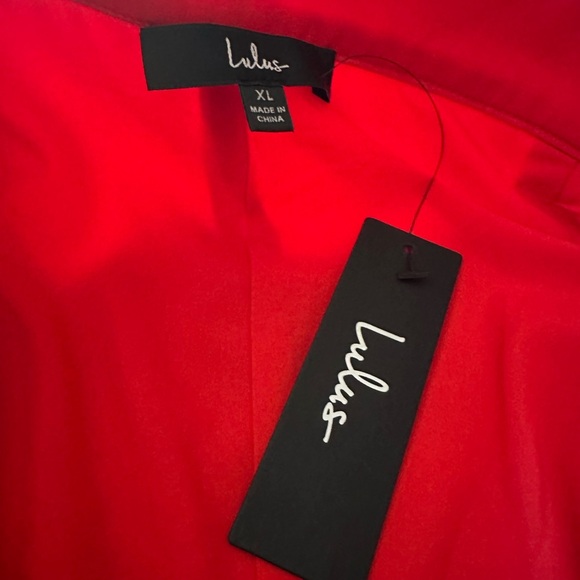 Lulu's Red High Waist Shorts Vibrant and Tailored - Picture 4 of 11